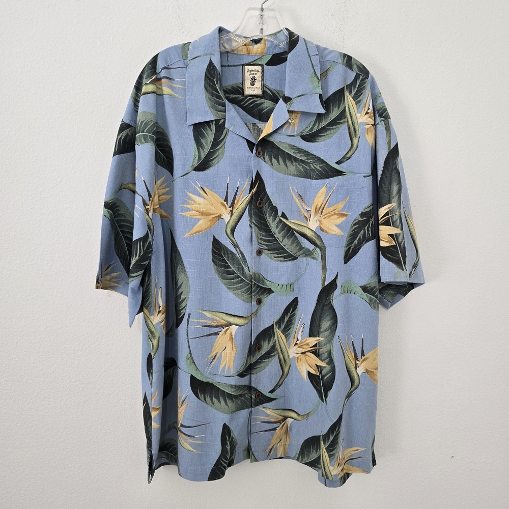 Jamaica Jaxx Silk Hawaiian Shirt Men's XXL
